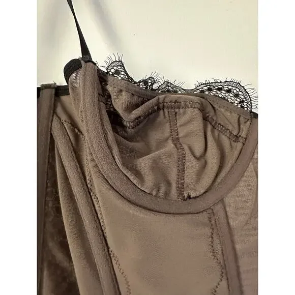 Urban Outfitters Out from Under Modern Love Corset Top Black size XL - Picture 10 of 11